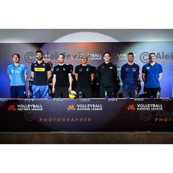 Volleyball Nations League press conference in Ljubljana, Slovenia on July 15, 2025