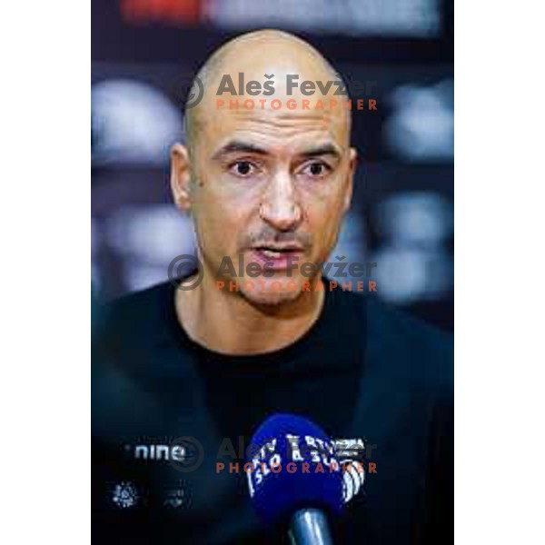 Fabio Soli, head coach of Slovenia during Volleyball Nations League press conference in Ljubljana, Slovenia on July 15, 2025