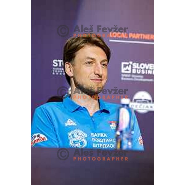 Volleyball Nations League press conference in Ljubljana, Slovenia on July 15, 2025