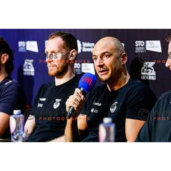 Fabio Soli, head coach of Slovenia during Volleyball Nations League press conference in Ljubljana, Slovenia on July 15, 2025