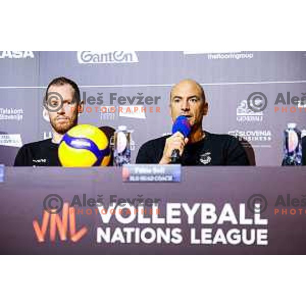 Fabio Soli, head coach of Slovenia during Volleyball Nations League press conference in Ljubljana, Slovenia on July 15, 2025