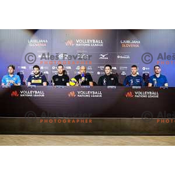Fabio Soli, head coach of Slovenia during Volleyball Nations League press conference in Ljubljana, Slovenia on July 15, 2025