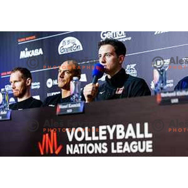 Volleyball Nations League press conference in Ljubljana, Slovenia on July 15, 2025