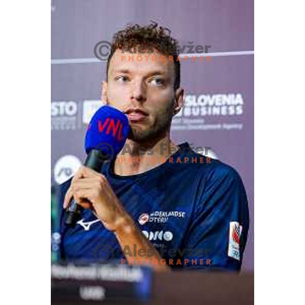 Volleyball Nations League press conference in Ljubljana, Slovenia on July 15, 2025