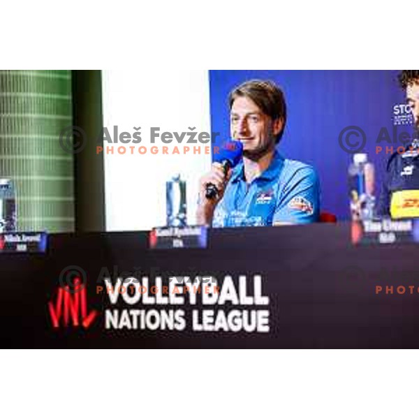Volleyball Nations League press conference in Ljubljana, Slovenia on July 15, 2025