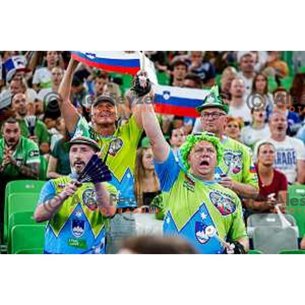 in action during Men’s Volleyball Nations League match between Slovenia and Canada in Ljubljana, Slovenia on July 16, 2025