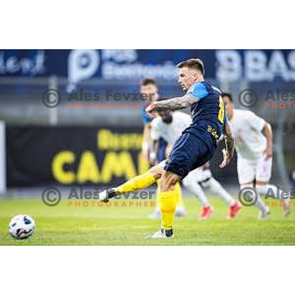 Kovacevic penalty kick during UEFA Europa League 2025/26 qualifier football match between NK Celje and Sabah FC in Stadion z’dezele, Celje, Slovenia on July 17, 2025. Photo: Jure Banfi