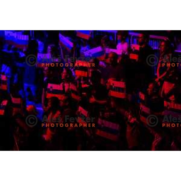 spectators during Men’s Volleyball Nations League match between Slovenia and Canada in Ljubljana, Slovenia on July 17, 2025. Photo Grega Valancic