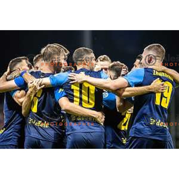 Damjan Vuklisevic celebrates during UEFA Europa League 2025/26 qualifier football match between NK Celje and Sabah FC in Stadion z’dezele, Celje, Slovenia on July 17, 2025. Photo: Jure Banfi