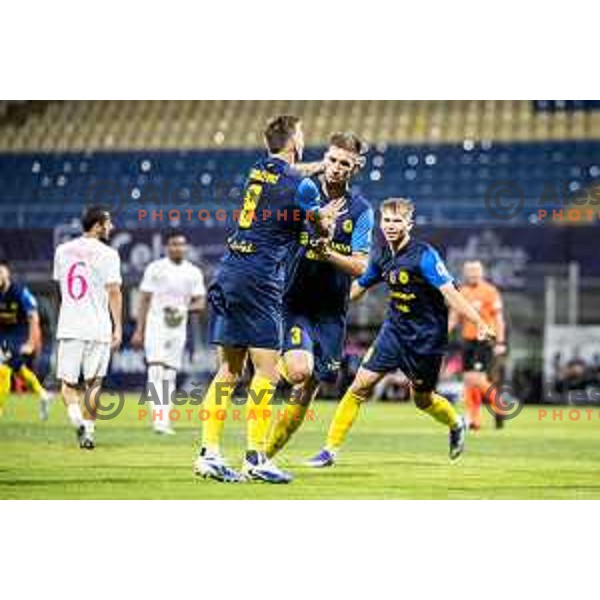Damjan Vuklisevic celebrates during UEFA Europa League 2025/26 qualifier football match between NK Celje and Sabah FC in Stadion z’dezele, Celje, Slovenia on July 17, 2025. Photo: Jure Banfi