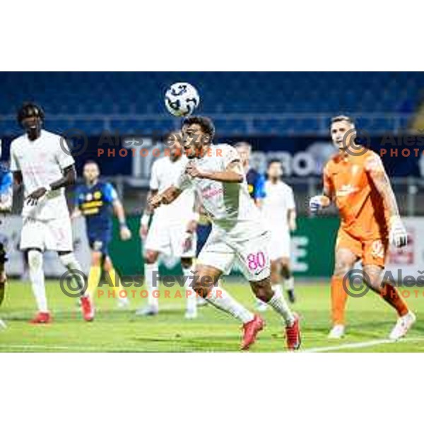 in action during UEFA Europa League 2025/26 qualifier football match between NK Celje and Sabah FC in Stadion z’dezele, Celje, Slovenia on July 17, 2025. Photo: Jure Banfi