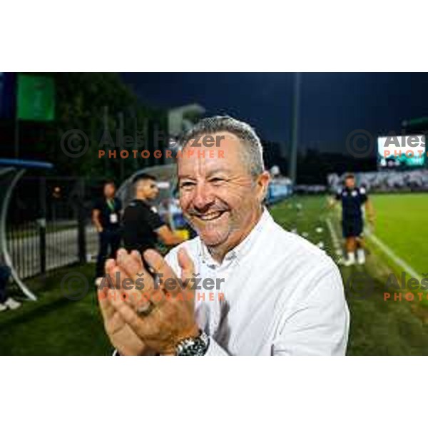 Slavisa Stojanovic, head coach of Koper celebrates victory at UEFA Conference League first qualifying round football match between FC Koper (SLO) and FK Zeljeznicar Sarajevo (BiH) at Bonifika Stadium in Koper, Slovenia on July 17, 2025