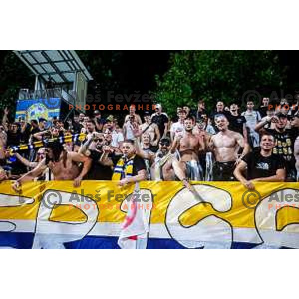 Players of Koper celebrate victory in the UEFA Conference League football match between FC Koper (SLO) and FK Zeljeznicar Sarajevo (BiH) at Bonifika Stadium in Koper, Slovenia on July 17, 2025