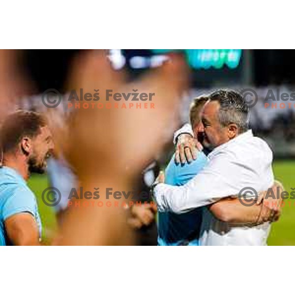 Players of Koper celebrate victory in the UEFA Conference League football match between FC Koper (SLO) and FK Zeljeznicar Sarajevo (BiH) at Bonifika Stadium in Koper, Slovenia on July 17, 2025