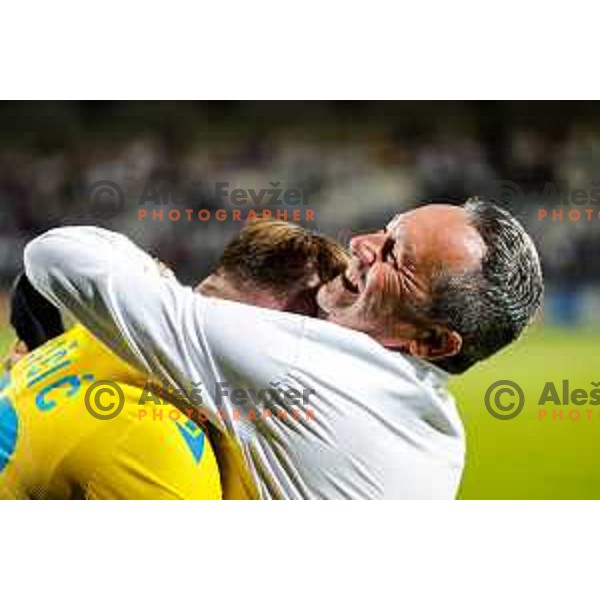 Slavisa Stojanovic, head coach of Koper celebrates victory at UEFA Conference League first qualifying round football match between FC Koper (SLO) and FK Zeljeznicar Sarajevo (BiH) at Bonifika Stadium in Koper, Slovenia on July 17, 2025