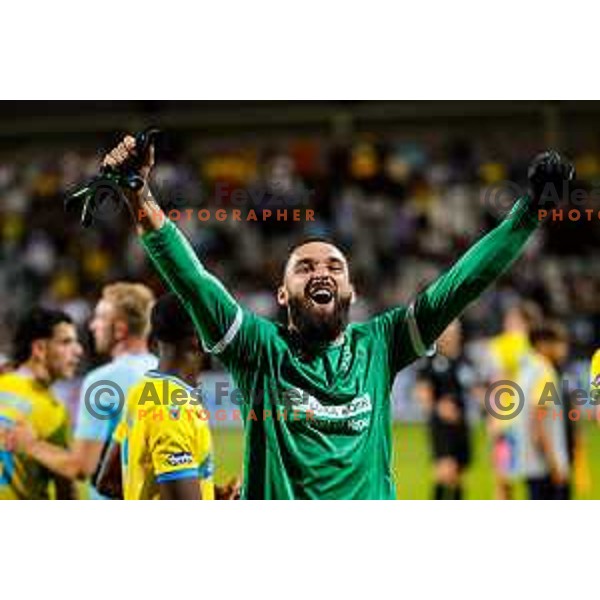 Players of Koper celebrate victory in the UEFA Conference League football match between FC Koper (SLO) and FK Zeljeznicar Sarajevo (BiH) at Bonifika Stadium in Koper, Slovenia on July 17, 2025