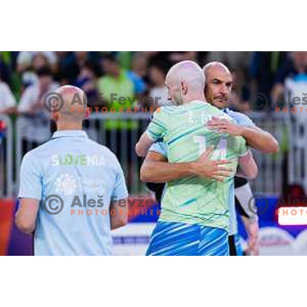 Fabio Soli head coach of Slovenia in action during Men’s Volleyball Nations League match between Slovenia and Canada in Ljubljana, Slovenia on July 17, 2025. Photo Grega Valancic