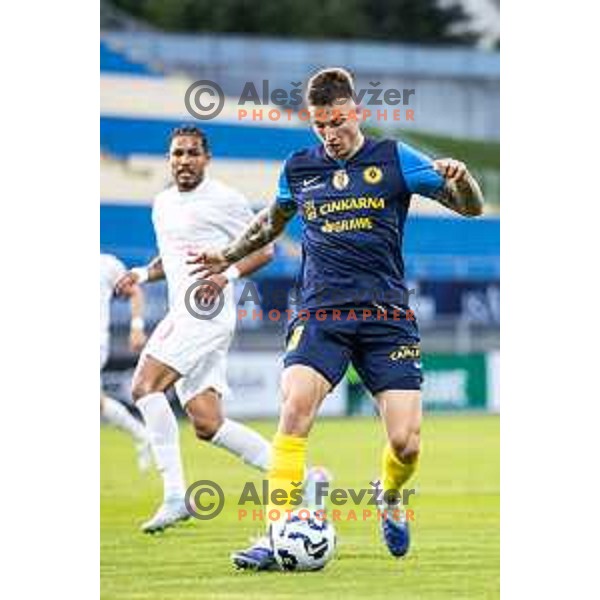 Franko Kovacevic in action during UEFA Europa League 2025/26 qualifier football match between NK Celje and Sabah FC in Stadion z’dezele, Celje, Slovenia on July 17, 2025. Photo: Jure Banfi