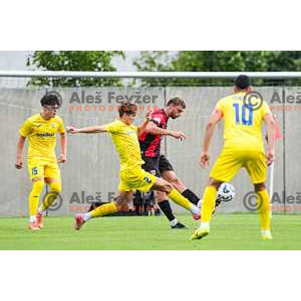 in action during Prva liga Telemach 2025/2026 football match between Primorje and Domzale in Ajdovscina, Slovenia on July 19, 2025