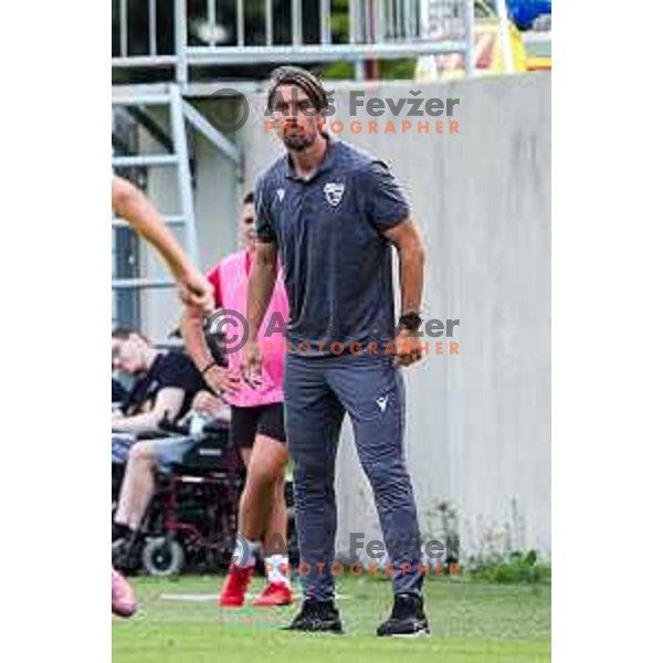in action during Prva liga Telemach 2025/2026 football match between Primorje and Domzale in Ajdovscina, Slovenia on July 19, 2025
