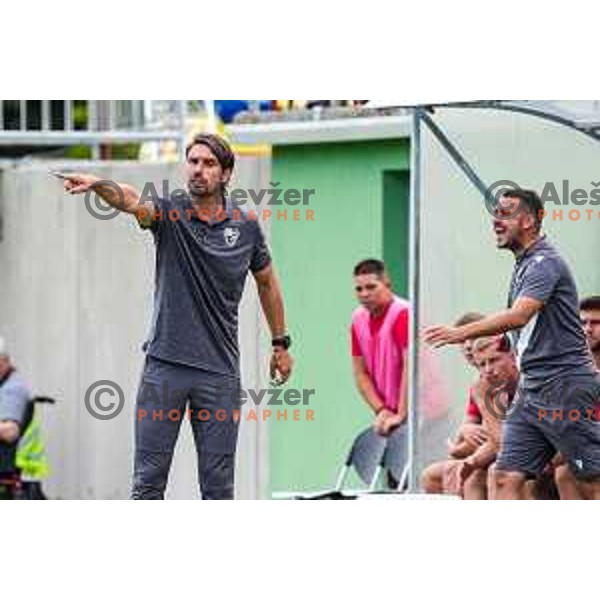 in action during Prva liga Telemach 2025/2026 football match between Primorje and Domzale in Ajdovscina, Slovenia on July 19, 2025