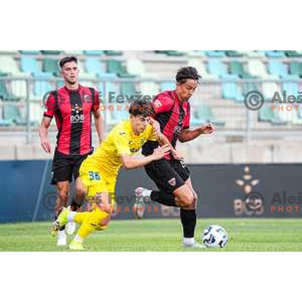 in action during Prva liga Telemach 2025/2026 football match between Primorje and Domzale in Ajdovscina, Slovenia on July 19, 2025
