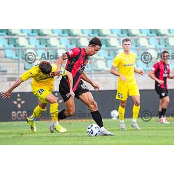 in action during Prva liga Telemach 2025/2026 football match between Primorje and Domzale in Ajdovscina, Slovenia on July 19, 2025