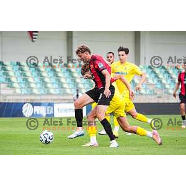 in action during Prva liga Telemach 2025/2026 football match between Primorje and Domzale in Ajdovscina, Slovenia on July 19, 2025
