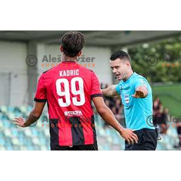 in action during Prva liga Telemach 2025/2026 football match between Primorje and Domzale in Ajdovscina, Slovenia on July 19, 2025