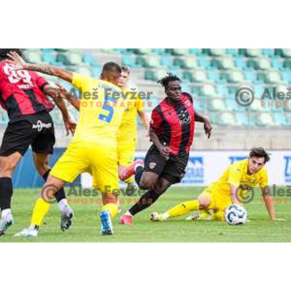 in action during Prva liga Telemach 2025/2026 football match between Primorje and Domzale in Ajdovscina, Slovenia on July 19, 2025