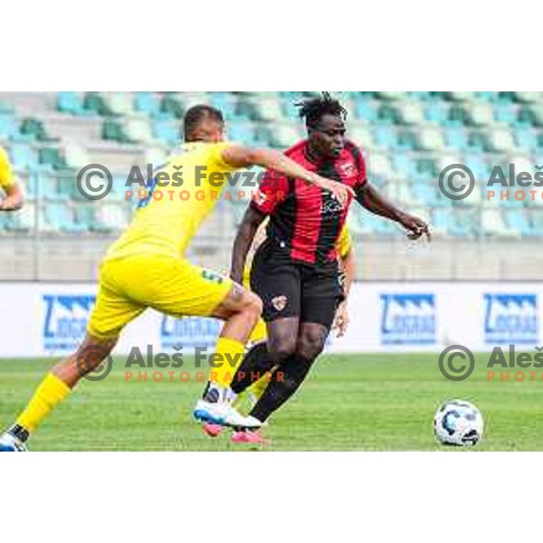 in action during Prva liga Telemach 2025/2026 football match between Primorje and Domzale in Ajdovscina, Slovenia on July 19, 2025
