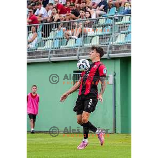 in action during Prva liga Telemach 2025/2026 football match between Primorje and Domzale in Ajdovscina, Slovenia on July 19, 2025
