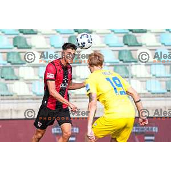 in action during Prva liga Telemach 2025/2026 football match between Primorje and Domzale in Ajdovscina, Slovenia on July 19, 2025