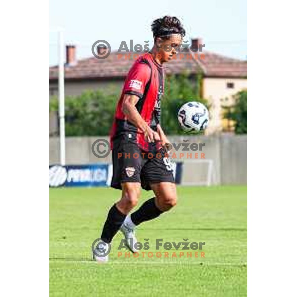 in action during Prva liga Telemach 2025/2026 football match between Primorje and Domzale in Ajdovscina, Slovenia on July 19, 2025