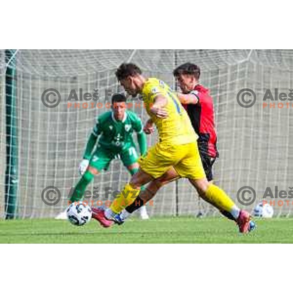 in action during Prva liga Telemach 2025/2026 football match between Primorje and Domzale in Ajdovscina, Slovenia on July 19, 2025
