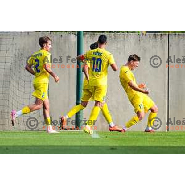 in action during Prva liga Telemach 2025/2026 football match between Primorje and Domzale in Ajdovscina, Slovenia on July 19, 2025