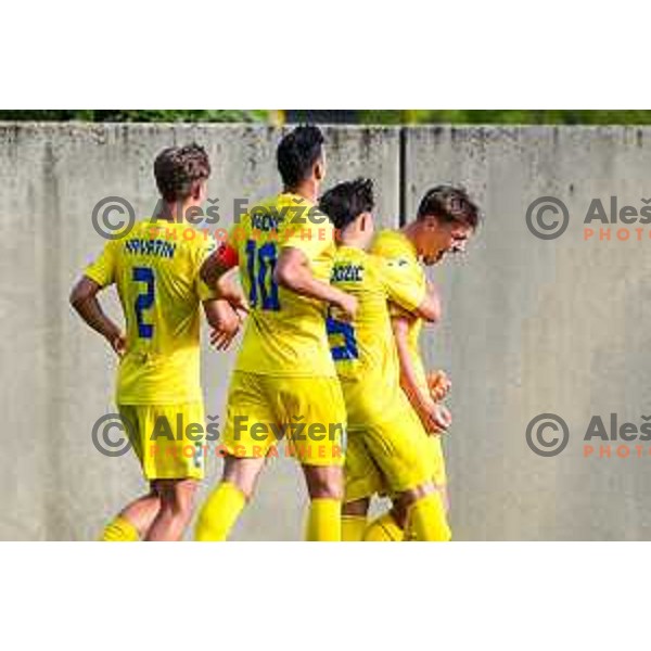 in action during Prva liga Telemach 2025/2026 football match between Primorje and Domzale in Ajdovscina, Slovenia on July 19, 2025