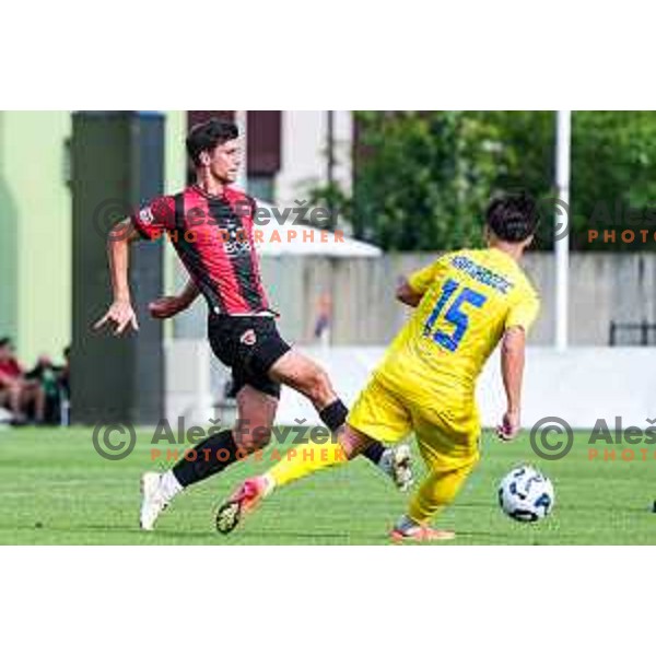in action during Prva liga Telemach 2025/2026 football match between Primorje and Domzale in Ajdovscina, Slovenia on July 19, 2025