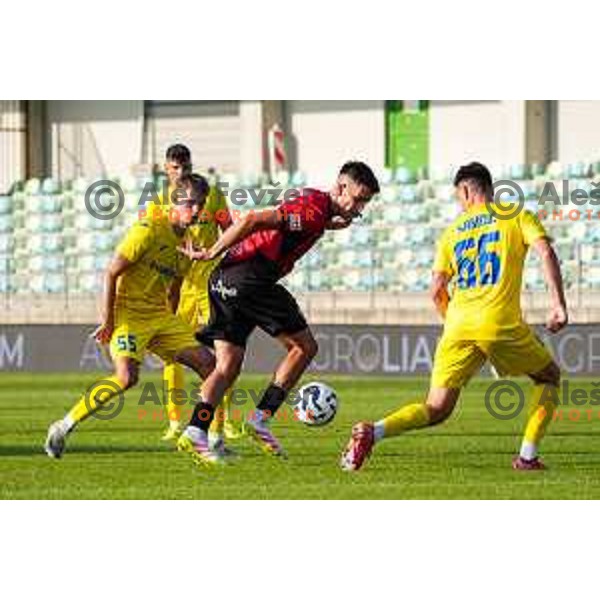 in action during Prva liga Telemach 2025/2026 football match between Primorje and Domzale in Ajdovscina, Slovenia on July 19, 2025