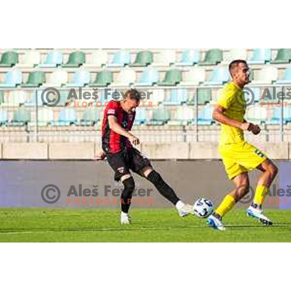 in action during Prva liga Telemach 2025/2026 football match between Primorje and Domzale in Ajdovscina, Slovenia on July 19, 2025