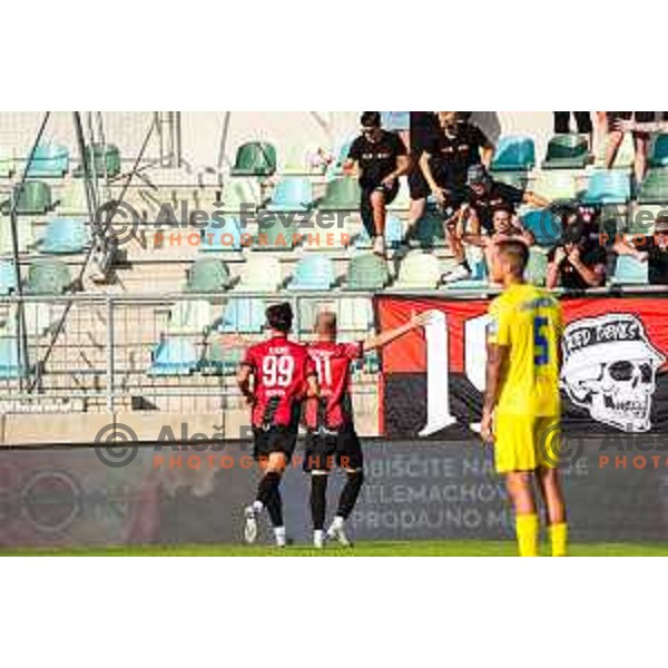 in action during Prva liga Telemach 2025/2026 football match between Primorje and Domzale in Ajdovscina, Slovenia on July 19, 2025