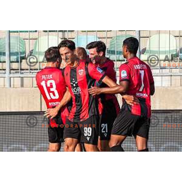 in action during Prva liga Telemach 2025/2026 football match between Primorje and Domzale in Ajdovscina, Slovenia on July 19, 2025
