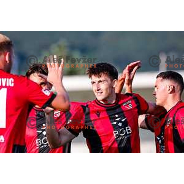 in action during Prva liga Telemach 2025/2026 football match between Primorje and Domzale in Ajdovscina, Slovenia on July 19, 2025