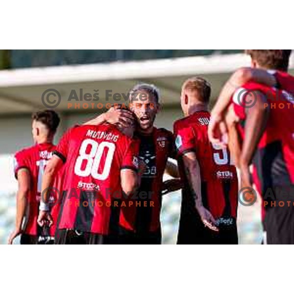 in action during Prva liga Telemach 2025/2026 football match between Primorje and Domzale in Ajdovscina, Slovenia on July 19, 2025