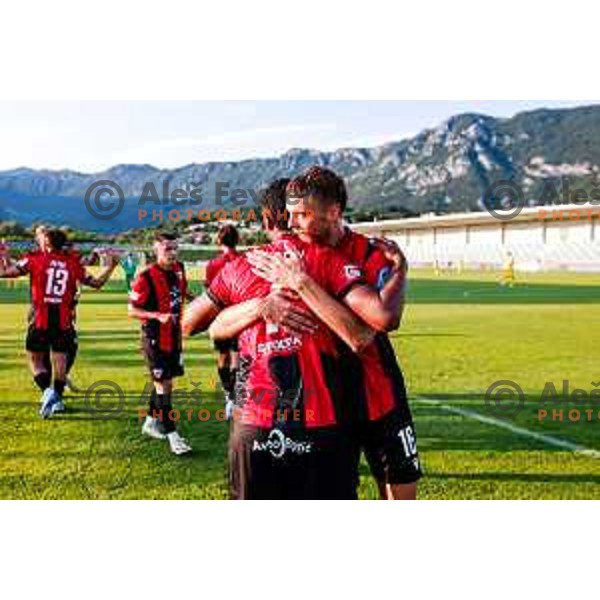in action during Prva liga Telemach 2025/2026 football match between Primorje and Domzale in Ajdovscina, Slovenia on July 19, 2025