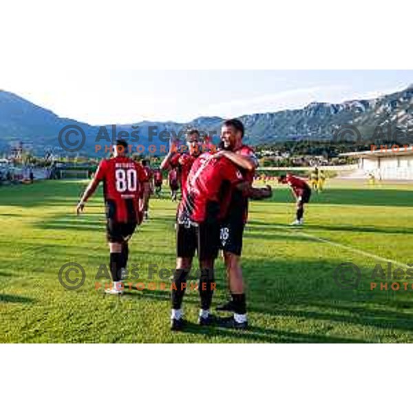in action during Prva liga Telemach 2025/2026 football match between Primorje and Domzale in Ajdovscina, Slovenia on July 19, 2025