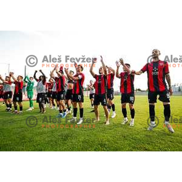 in action during Prva liga Telemach 2025/2026 football match between Primorje and Domzale in Ajdovscina, Slovenia on July 19, 2025