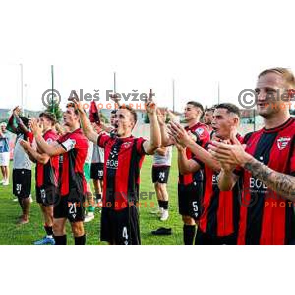 in action during Prva liga Telemach 2025/2026 football match between Primorje and Domzale in Ajdovscina, Slovenia on July 19, 2025