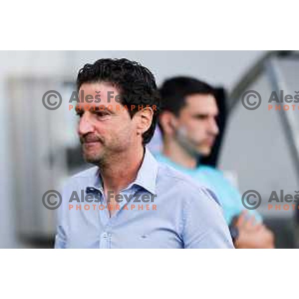 Head coach of Olimpija, Jorge Simao in action during Prva liga Telemach 2025/2026 football match between Olimpija and Mura in SRC Stozice, Ljubljana, Slovenia on July 19, 2025. Photo: Filip Barbalic