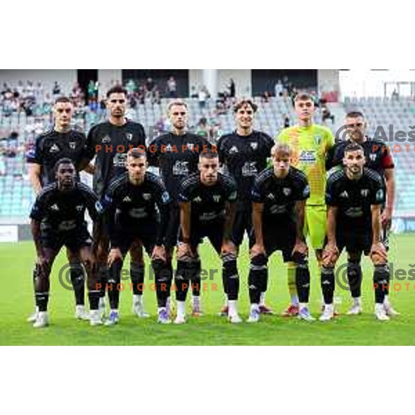 Starting XI of Mura prior to Prva liga Telemach 2025/2026 football match between Olimpija and Mura in SRC Stozice, Ljubljana, Slovenia on July 19, 2025. Photo: Filip Barbalic